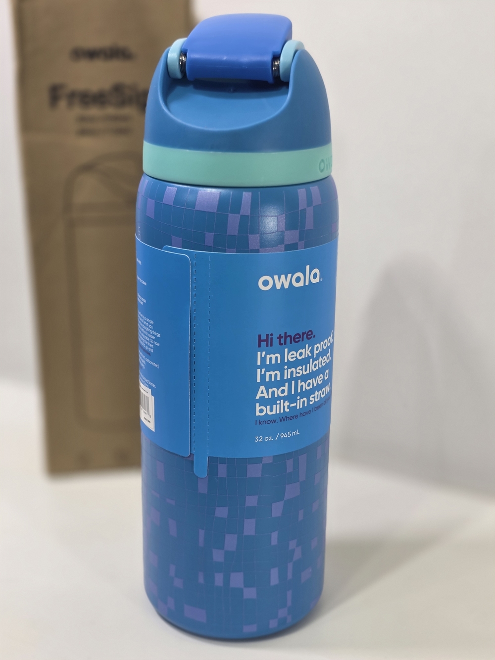 Owala FreeSip 32oz Insulated Water Bottle Blue NWT - Picture 4 of 9